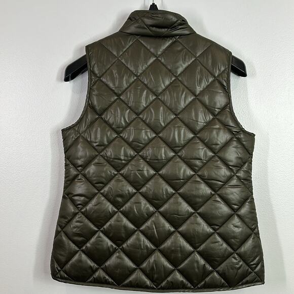 Kate Spade quilted olive green full zip vest size medium - Picture 6 of 8